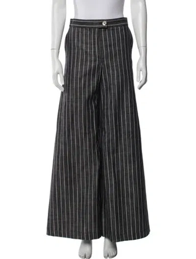 Pre-owned Chanel 2023 Wide Leg Pants In Blue