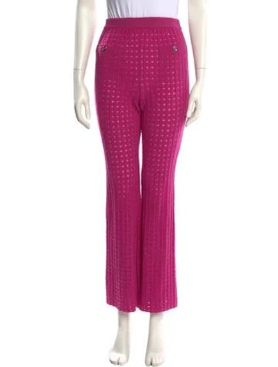 Pre-owned Chanel 2023 Wide Leg Pants In Pink