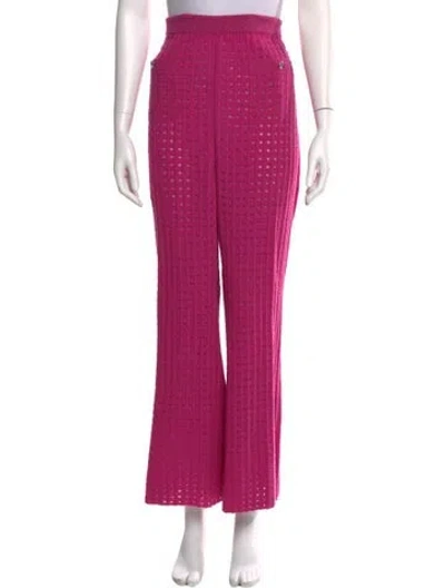 Pre-owned Chanel 2023 Wide Leg Pants In Pink
