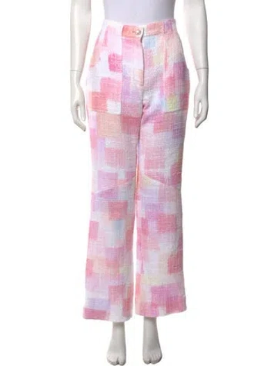 Pre-owned Chanel 2023 Wide Leg Pants In Pink