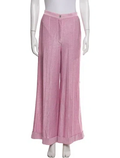 Pre-owned Chanel 2023 Wide Leg Pants In Pink