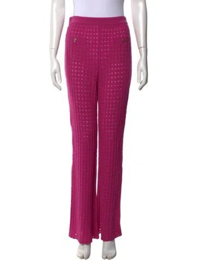 Pre-owned Chanel 2023 Wide Leg Pants In Pink