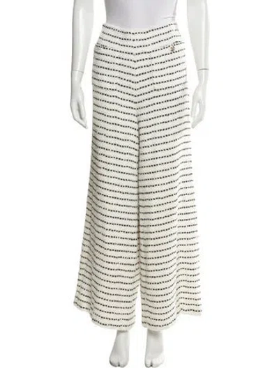 Pre-owned Chanel 2023 Wide Leg Pants In White