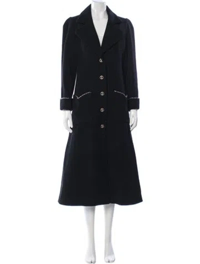 Pre-owned Chanel 2023 Wool Coat In Black