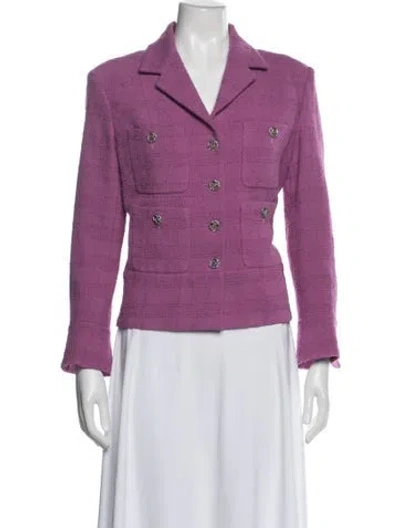 Pre-owned Chanel 2023 Wool Jacket In Purple