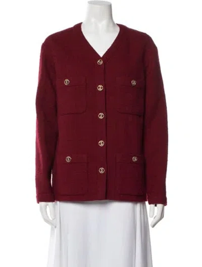 Pre-owned Chanel 2023 Wool Jacket In Red