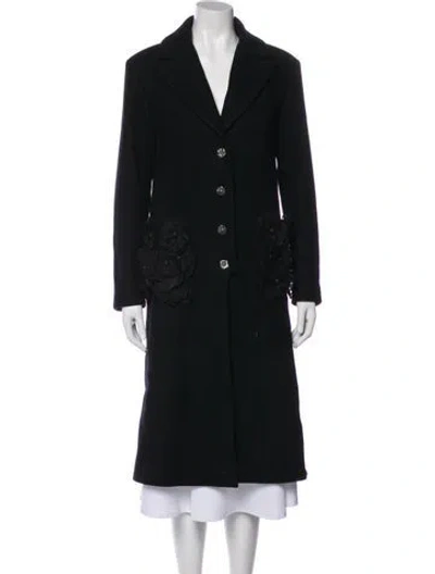 Pre-owned Chanel 2023 Wool Peacoat In Black