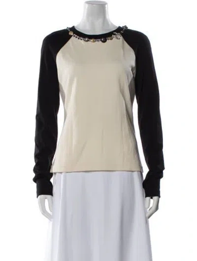 Pre-owned Chanel 2023 Wool Top In Neutral