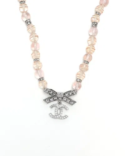 Pre-owned Chanel 2023s Beads Coco Mark Choker In Pink