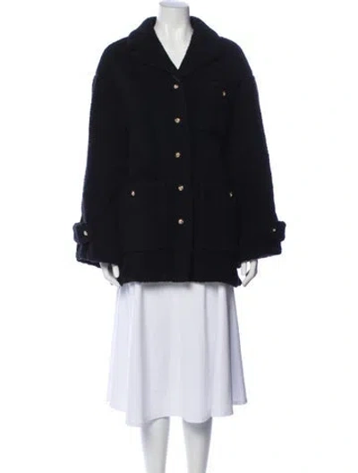 Pre-owned Chanel 2024 Cashmere Coat In Black