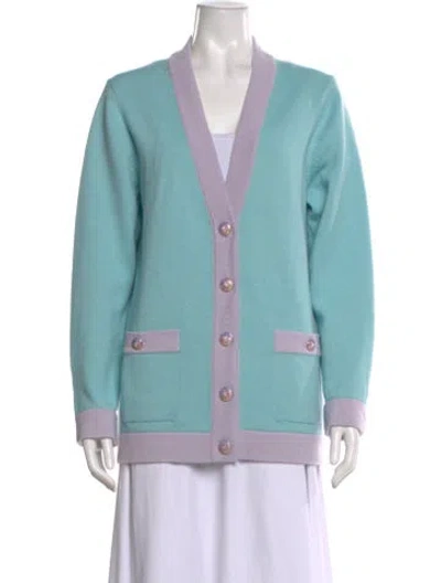 Pre-owned Chanel 2024 Cashmere Sweater In Blue
