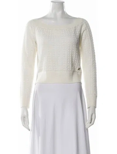 Pre-owned Chanel 2024 Cashmere Sweater W/ Tags In White