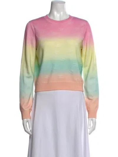 Pre-owned Chanel 2024 Cashmere Sweater W/ Tags In Yellow