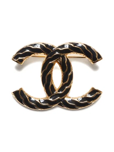 Pre-owned Chanel 2024 Cc Mark Brooch