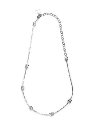 Pre-owned Chanel 2024 Cc Necklace In Silver