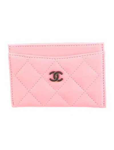Pre-owned Chanel 2024 Classic Card Holder Card Holder W/ Tags In Pink