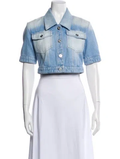Pre-owned Chanel 2024 Coco Beach Denim Jacket W/ Tags In Blue