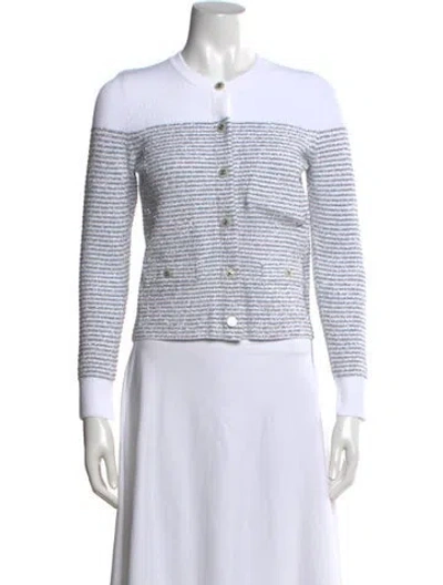 Pre-owned Chanel 2024 Coco Beach Sweater In Metallic/white