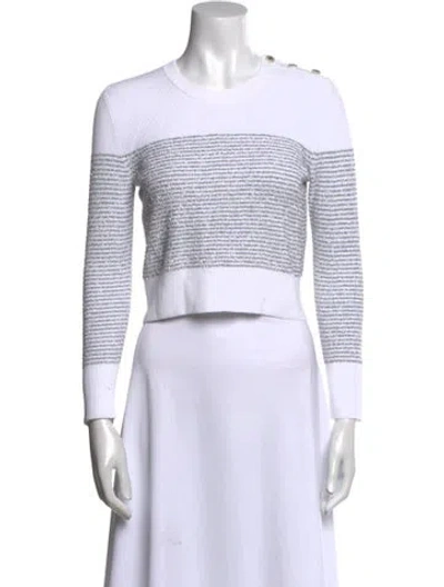 Pre-owned Chanel 2024 Coco Beach Sweater W/ Tags In White