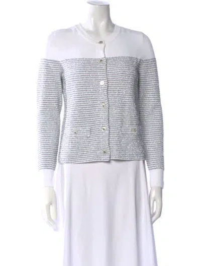 Pre-owned Chanel 2024 Coco Beach Sweater In White