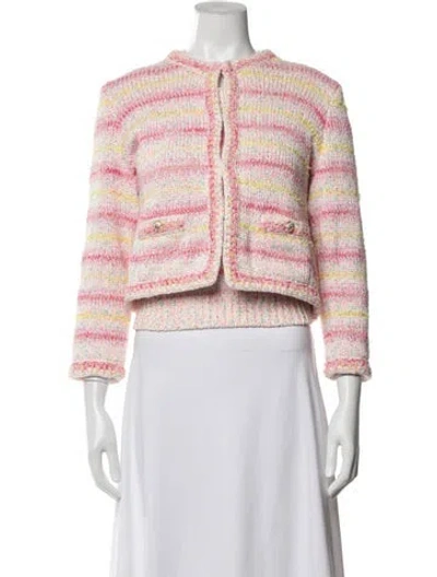 Pre-owned Chanel 2024 Coco Love Set Sweater In Burgundy
