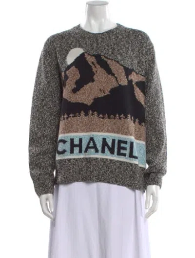 Pre-owned Chanel 2024 Coco Neige Mountain Sweater In Multi