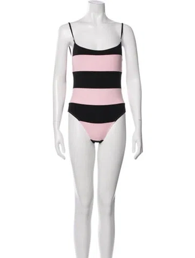 Pre-owned Chanel 2024 Coco-beach One-piece In Black