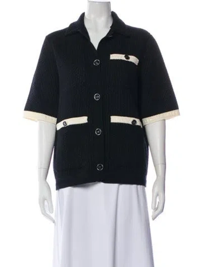 Pre-owned Chanel 2024 Colorblock Pattern Jacket In Black