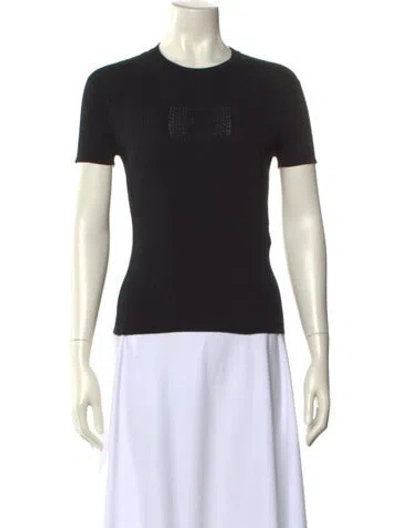 Pre-owned Chanel 2024 Crew Neck Sweater In Black