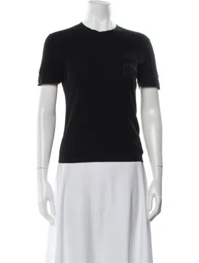 Pre-owned Chanel 2024 Crew Neck T-shirt In Black