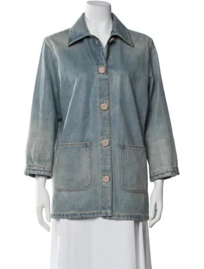 Pre-owned Chanel 2024 Denim Jacket In Blue