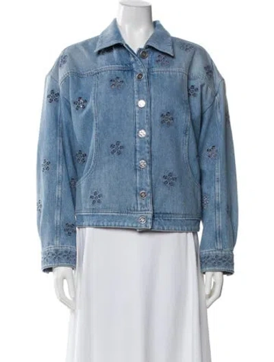 Pre-owned Chanel 2024 Denim Jacket W/ Tags In Blue