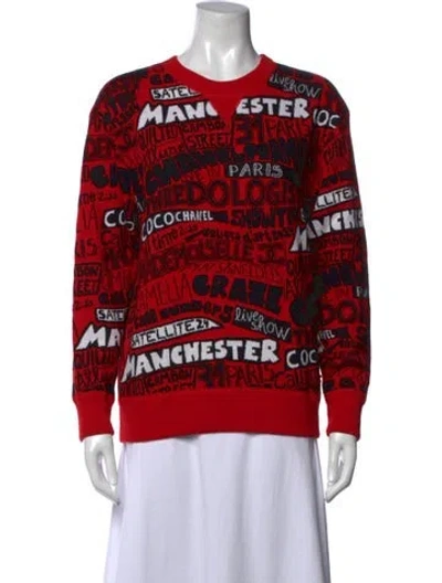 Pre-owned Chanel 2024 Graphic Print Sweater In Red
