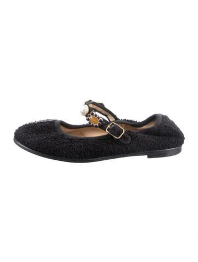 Pre-owned Chanel 2024 Interlocking Cc Logo Ballet Flats In Blue