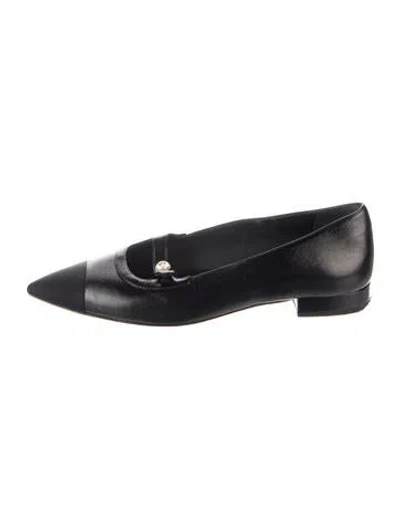 Pre-owned Chanel 2024 Interlocking Cc Logo Ballet Flats In Blue