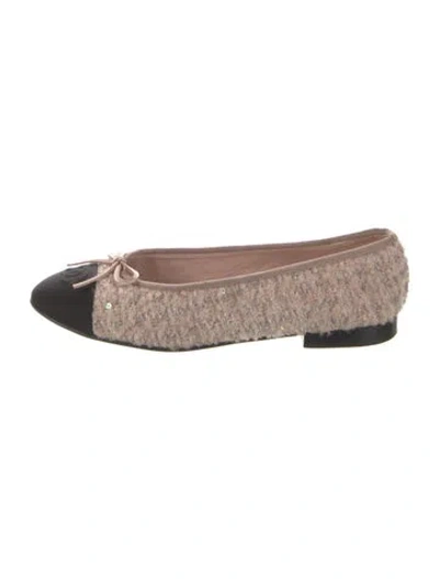 Pre-owned Chanel 2024 Interlocking Cc Logo Ballet Flats In Pink