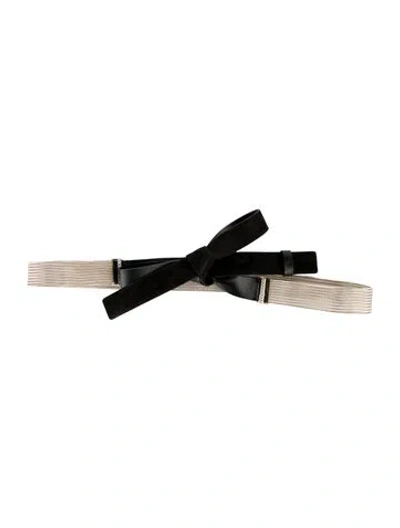 Pre-owned Chanel 2024 Interlocking Cc Logo Belt In Black