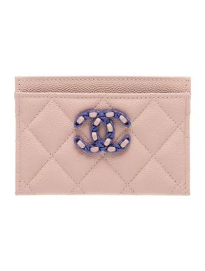 Pre-owned Chanel 2024 Interlocking Cc Logo Card Holder W/ Tags In Pink