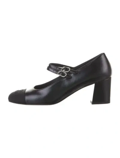 Pre-owned Chanel 2024 Interlocking Cc Logo Pumps In Black