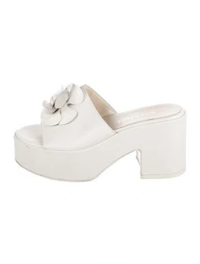 Pre-owned Chanel 2024 Interlocking Cc Logo Slides In Neutrals