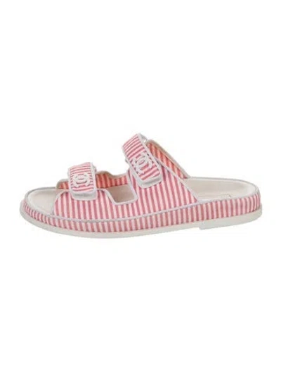 Pre-owned Chanel 2024 Interlocking Cc Logo Slides In Pink