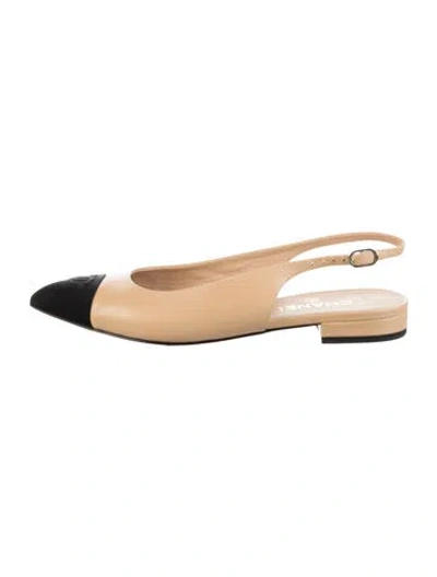 Pre-owned Chanel 2024 Interlocking Cc Logo Slingback Flats