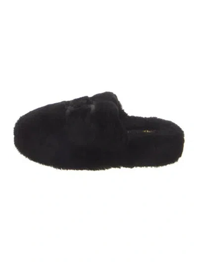 Pre-owned Chanel 2024 Interlocking Cc Logo Slippers In Blue