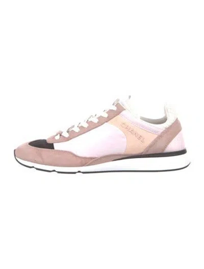 Pre-owned Chanel 2024 Interlocking Cc Logo Sneakers In Pink