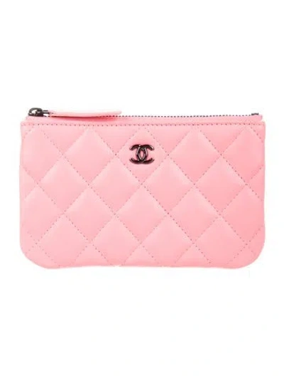 Pre-owned Chanel 2024 Interlocking Cc Logo Wallet In Pink