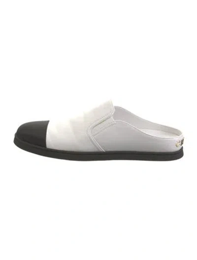 Pre-owned Chanel 2024 Leather Mules In White