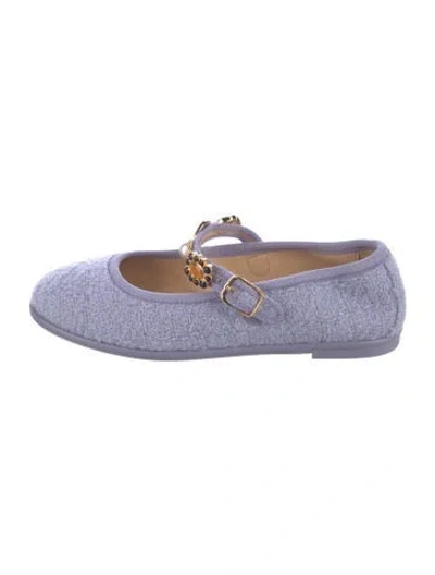 Pre-owned Chanel 2024 Mary Jane Mary Jane Flats In Purple