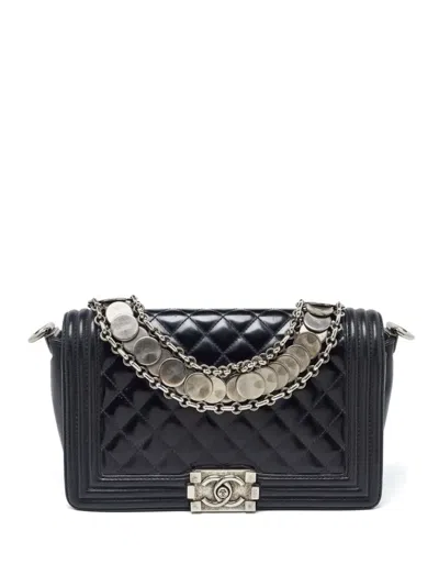 Pre-owned Chanel 2024 Medium Boy Shoulder Bag In Black