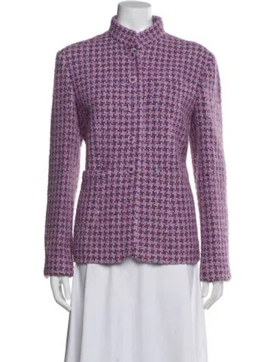 Pre-owned Chanel 2024 Metiers D'art Collection Evening Jacket W/ Tags In Purple