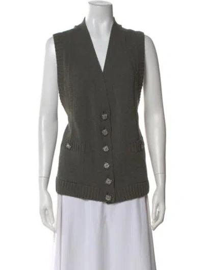 Pre-owned Chanel 2024 Metiers D'art Collection Sweater In Green